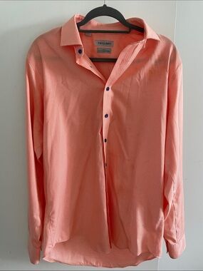 Twilory Coral Micro-Check Dress Shirt